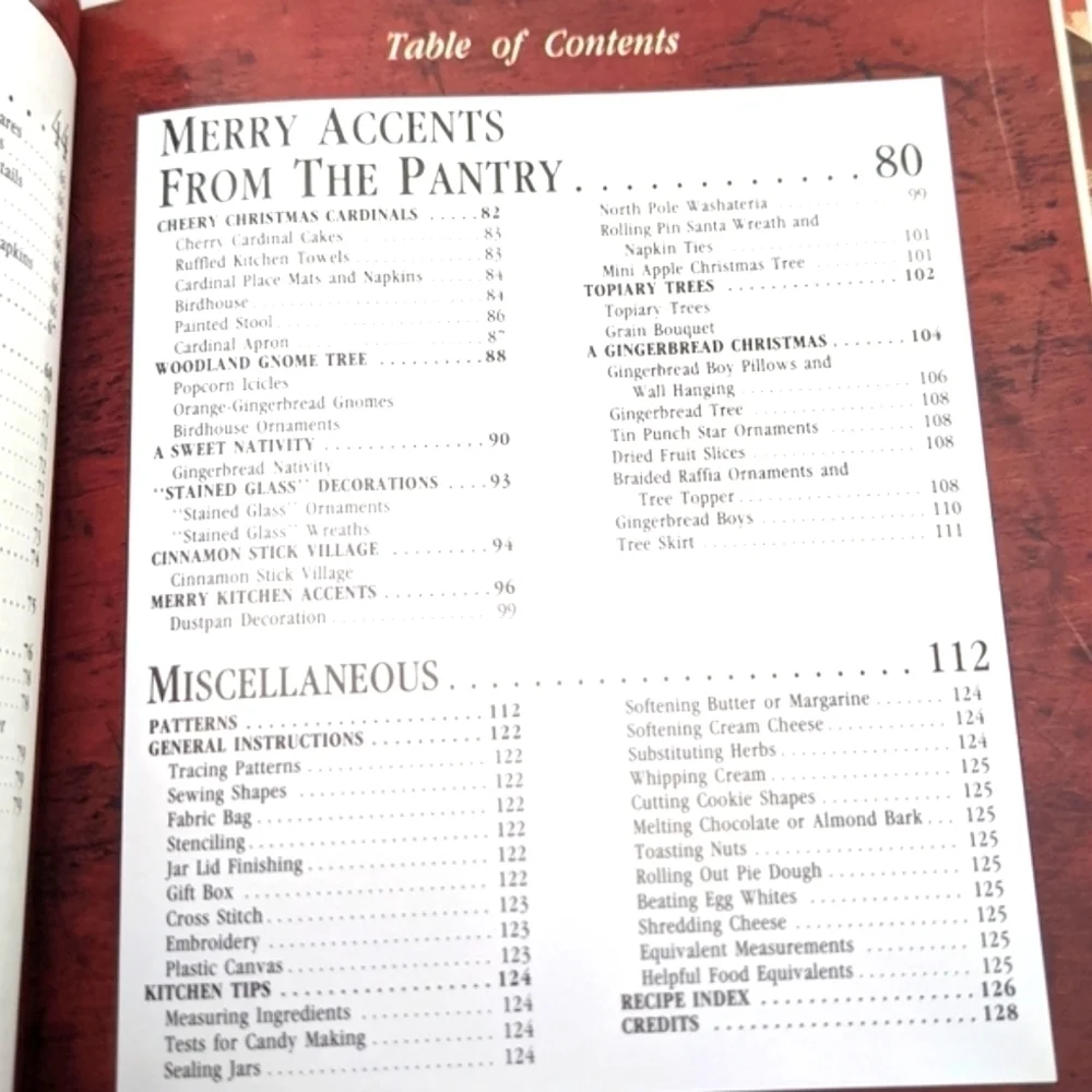 Vintage 90s Christmas Craft Cookbook